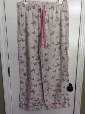 Victoria's Secret Women's 100% Cotton Pink Butterfly Pajama Pants- Size S